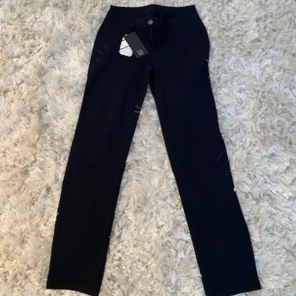 Stretchy Skinny pants with Swarovski details - Picture 1 of 5